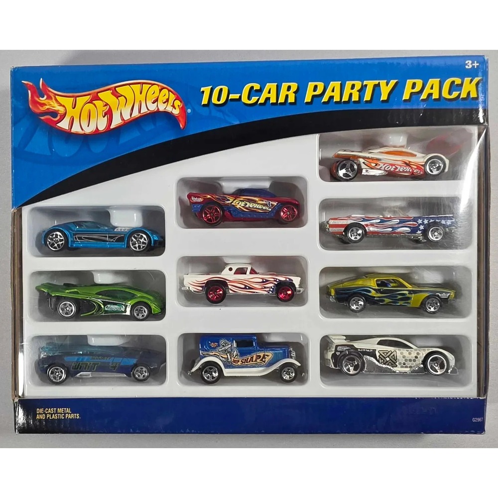 2002 Mattel Hot Wheels 10 Car Party Pack G2967 New In Box